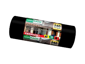 Мешки для мусора 240 л, ароматизированные, черные, в рулоне 10 шт., ПВД 45 мкм, 1300х930 мм, PREMIUM+, 24010830 в Салавате Мешки для мусора 240 л, ароматизированные, черные, в рулоне 10 шт., ПВД 45 мкм, 1300х930 мм, PREMIUM+, 24010830 в Салавате