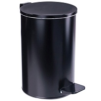 Ведро для мусора с педалью, усиленное, Титан, 10 л, черное, оцинкованная сталь в Салавате