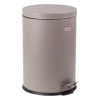 Ведро-контейнер для мусора (урна) с педалью LAIMA Classic, 20 л, серое, матовое, металл, со съемным внутренним ведром в Салавате