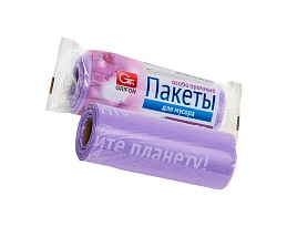Мешки для мусора 35 л, ароматизированные, сиреневые, в рулоне 20 шт., ПНД, 12 мкм, 560х530 мм, GRIFON Полевые Цветы, 100-034 в Салавате