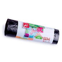 Мешки для мусора 30 л, черные, в рулоне 20 шт., ПНД, 6 мкм, 600х500 мм, Концепция Быта ЭкоДом, 601348 в Салавате