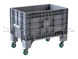 Контейнер iBox сплошной на колесах серый в Салавате Контейнер iBox сплошной на колесах серый в Салавате