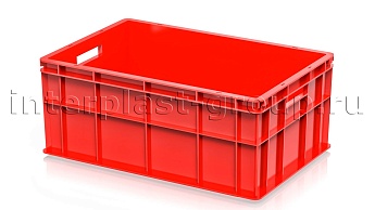Ящик для молока, мяса, овощей и фруктов сплошной усиленный красный в Салавате