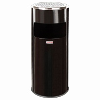 Урна с пепельницей 27 л, нержавеющая сталь, черная, LAIMA PROFESSIONAL в Салавате Урна с пепельницей 27 л, нержавеющая сталь, черная, LAIMA PROFESSIONAL в Салавате