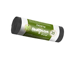 Мешки для мусора 30 л, черные, в рулоне 25 шт., ПНД, 7 мкм, 580х480 мм, SIBIRSKAYA, 101-003 S в Салавате