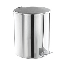 Ведро для мусора с педалью, усиленное, Титан, 15 л, нержавеющая сталь, хром в Салавате