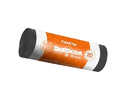 Мешки для мусора 20 л, черные, в рулоне 25 шт., ПНД, 6 мкм, 420х450 мм, SIBIRSKAYA, 101-001 S в Салавате