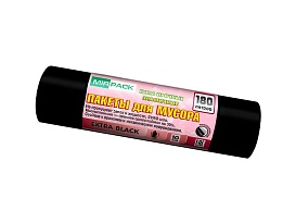 Мешки для мусора 180 л, ароматизированные, черные, в рулоне 10 шт., ПВД, 50 мкм, 1100х930 мм, EXTRA black, 18008301 в Салавате Мешки для мусора 180 л, ароматизированные, черные, в рулоне 10 шт., ПВД, 50 мкм, 1100х930 мм, EXTRA black, 18008301 в Салавате