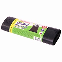 Мешки для мусора 120 л, черные, в рулоне 10 шт., ПНД, 11 мкм, 1020х670 мм, Любаша, 608093 в Салавате