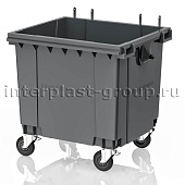 Контейнер для мусора 1100 л темно-серый без крышки