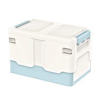 Ящик пластиковый складной белый, дно голубое, 370х240х240 мм в Салавате