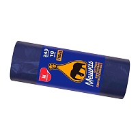 Мешки для мусора 240 л, синие, рулон 10 шт., ПВД 36 мкм, 1350х900 мм, Уфа Пак, МВ1854 (МВ 240-10с) в Салавате