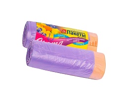 Мешки для мусора 35 л, ароматизированные, Лаванда, сиреневые, в рулоне 10 шт., ПНД, 12 мкм, 560х530 мм, GRIFON Aroma, 101-080 La в Салавате