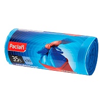 Мешки для мусора 35 л, с ушками, синие, в рулоне 30 шт., ПНД, 10,5 мкм, 640х500 мм, PACLAN Multitop, 600819 в Салавате