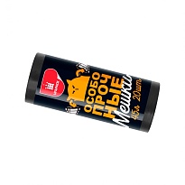 Мешки для мусора 45 л, черные, в рулоне 20 шт., ПНД, 14 мкм, 650х550 мм, Особопрочные, МП7795 в Салавате