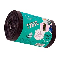 Мешки для мусора 12 л, черные, в рулоне 30 шт., ПНД, 6 мкм, 550х320 мм, Концепция Быта Tubus, 604936 в Салавате