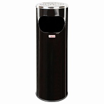 Урна с пепельницей 18 литров, нержавеющая сталь, черная, LAIMA PROFESSIONAL в Салавате