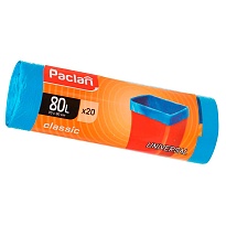 Мешки для мусора 80 л, синие, в рулоне 20 шт., ПНД, 12 мкм, 900х700 мм, PACLAN Classic, 606335 в Салавате Мешки для мусора 80 л, синие, в рулоне 20 шт., ПНД, 12 мкм, 900х700 мм, PACLAN Classic, 606335 в Салавате